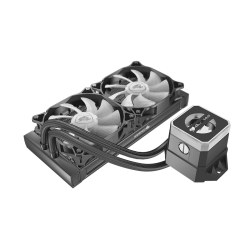 COUGAR Helor 240, RL-HLR240-V1, Liquid CPU Cooler, 240 mm, with 2 Vortex Omega 120 mm Fans, Addressable RGB, Core Box v2 and a Remote Controller.