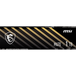 MSI SPATIUM M470 PCIe 4.0 NVMe M.2 1TB SSD PCIe Gen4x4, 5000MB/s Read, 4400MB/s Write, 3300TBW, Data Security