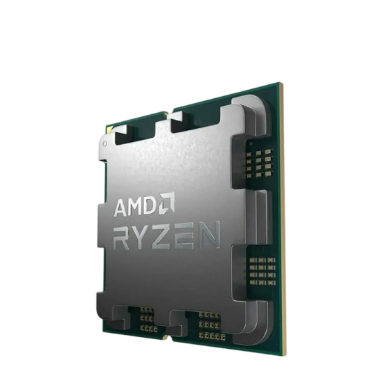 AMD RYZEN 5-7600 TRAY Without Fan 6 cores 12 threads 3.8 GHz base clock up to 5.1 GHz boost 32MB L3 cache 65W TDP AM5 socket DDR5-5200 memory PCIe 5.0