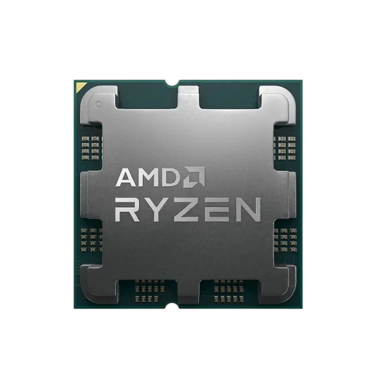AMD RYZEN 5-7600 TRAY Without Fan 6 cores 12 threads 3.8 GHz base clock up to 5.1 GHz boost 32MB L3 cache 65W TDP AM5 socket DDR5-5200 memory PCIe 5.0