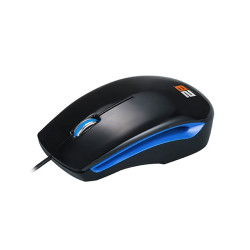 2B (MO16R) Optical wired mouse, Piano finishing - Blue  Black