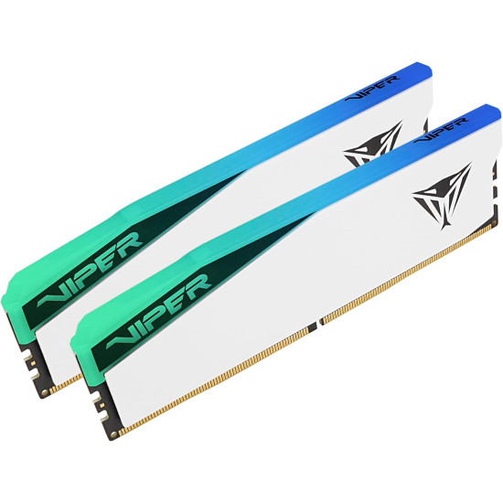 Patriot Viper Elite 5 RGB DDR5 32GB (2x16GB) 6000MT/s CL30 Desktop Gaming Memory – White