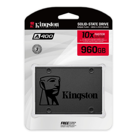 Kingston A400 960GB SSD Solid State Drive (2.5 Inch SATA 3) Kingston A400 960GB SSD Solid State Drive (2.5 Inch SATA 3)