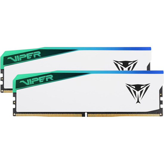 Patriot Viper Elite 5 RGB DDR5 32GB (2x16GB) 6000MT/s CL30 Desktop Gaming Memory – White
