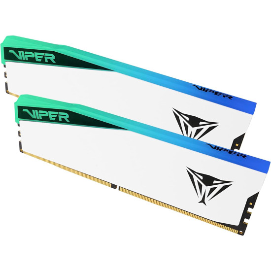 Patriot Viper Elite 5 RGB DDR5 32GB (2x16GB) 6000MT/s CL30 Desktop Gaming Memory – White