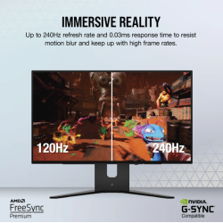 CORSAIR XENEON 27QHD240 OLED 27-Inch Gaming Monitor, 2560 x 1440, 240Hz, 0.03ms GtG, HDR with 1000nit Peak Brightness, 1.5M:1 Contrast Ratio, 1.07 Billion Colors (open box)