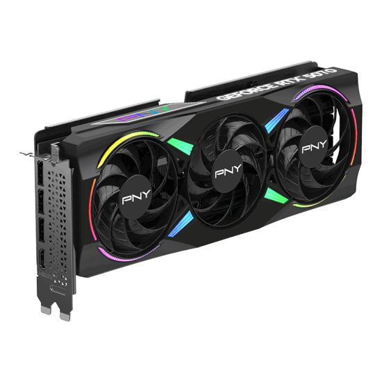 PNY NVIDIA GeForce RTX™ 5070 12GB ARGB Overclocked Triple Fan Graphics Card (DLSS 4, PCIe® 5.0, HDMI®/DP 2.1, 2.4-Slot, Epic-X™ RGB Lighting)