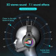 Generic for Lenovo Thinkplus G80-B USB RGB Gaming Headset - 7.1 Surround Sound - Noise Cancelling Microphone