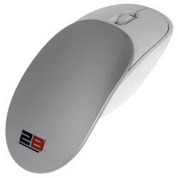 2B (MO307) 2.4G Wireless Mouse With Movable Cover - WhiteSilver