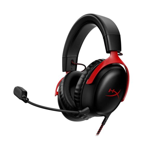 HyperX Cloud III – Wired Gaming Headset, PC, PS5, Xbox Series X|S, Angled 53mm Drivers, DTS, Memory Foam, Durable Frame, Ultra-Clear 10mm Mic, USB-C, USB-A, 3.5mm – Black/Red HyperX Cloud III – Wired Gaming Headset, PC, PS5, Xbox Series X|S, Angled 53mm Drivers, DTS, Memory Foam, Durable Frame, Ultra-Clear 10mm Mic, USB-C, USB-A, 3.5mm – Black/Red