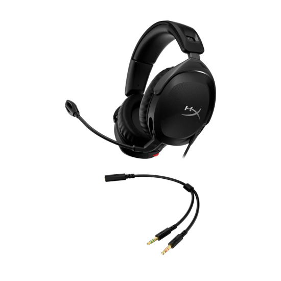 HyperX Cloud Stinger 2 – Gaming Headset, DTS Headphone:X Spatial Audio, Lightweight Over-Ear Headset with mic, Swivel-to-Mute Function, 50mm Drivers, PC Compatible, Black HyperX Cloud Stinger 2 – Gaming Headset, DTS Headphone:X Spatial Audio, Lightweight Over-Ear Headset with mic, Swivel-to-Mute Function, 50mm Drivers, PC Compatible, Black