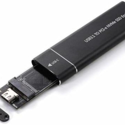 CARE CASE NVME SSD Enclosure, M.2 NVME to USB C Adapter with Black case, USB 3.1 Gen 2
