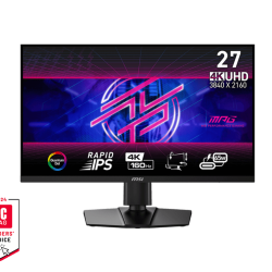 MSI MPG274URF QD 27-inch 160Hz (4K) Monitor, Adaptive-Synch, HDMI, DisplayPort, VESA Mountable, Tilt, Height Adjustable, Speaker, 0.5ms, Black