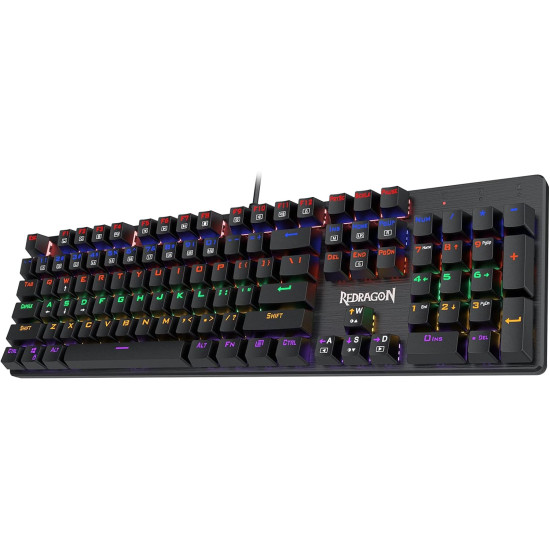 Redragon K608 Valheim Mechanical Gaming Keyboard, Tactile Brown Switch, 104 Keys, LED Rainbow Backlit