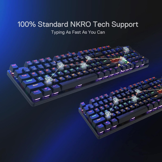 Redragon K608 Valheim Mechanical Gaming Keyboard, Tactile Brown Switch, 104 Keys, LED Rainbow Backlit