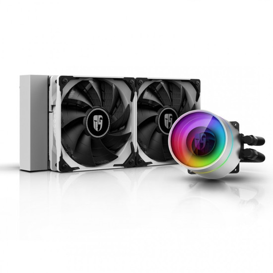 DEEPCOOL Castle 240EX Addressable RGB AIO CPU Liquid Cooler-WHITE