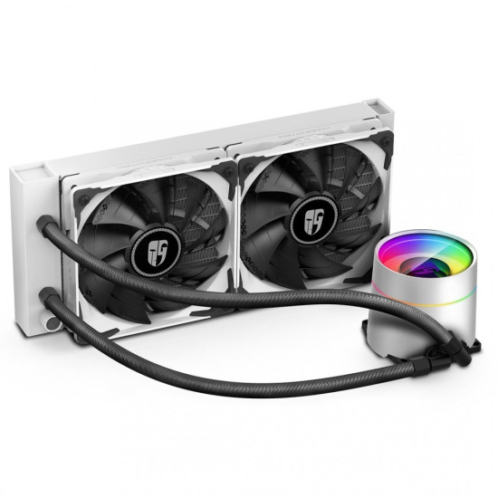 DEEPCOOL Castle 240EX Addressable RGB AIO CPU Liquid Cooler-WHITE
