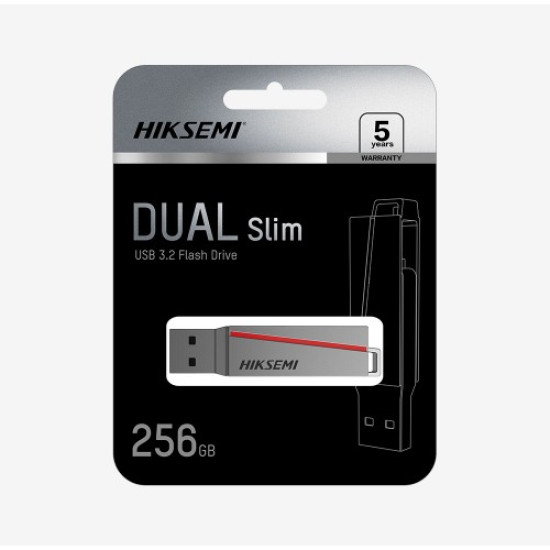 Hiksemi Dual Slim 256GB USB-C Flash Drive