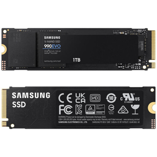 Samsung MZ-V9E1T0BW 990 EVO SSD 1TB, PCIe 4.0 x4 / 5.0 x2 NVMe 2.0