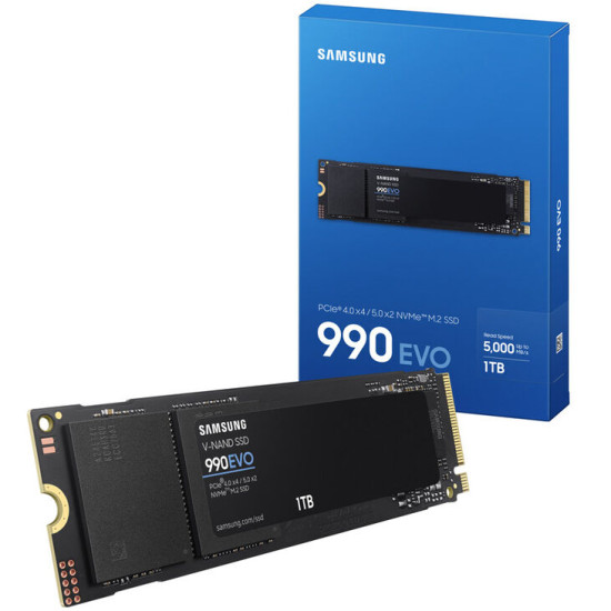 Samsung MZ-V9E1T0BW 990 EVO SSD 1TB, PCIe 4.0 x4 / 5.0 x2 NVMe 2.0