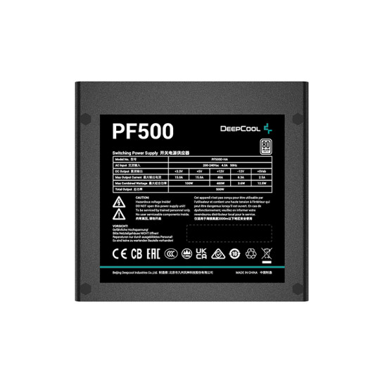 DEEPCOOL PF500 500 Watts PSU 80 Plus
